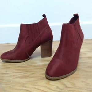 Faux suede boots